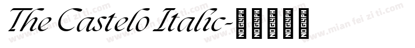 The Castelo Italic字体转换